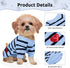 Pet Dog Striped T-Shirt Cotton Vest for Dogs and Cats, Spring Summer Tee Shirt for Small Medium Large Pets, French