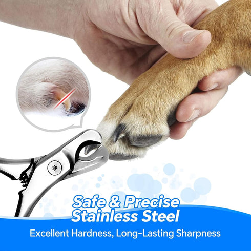 Trimmer Set, Professional Stainless Steel Dog Cat Nail Clippers & Sharp Blades for Precise Cutting, Easy-Grip Ergonomic