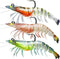 TRUSCEND Pre-rigged Fishing Jig Lures for Freshwater and Saltwater, Super Durable TPE Bass Lures, Weedless Crayfish