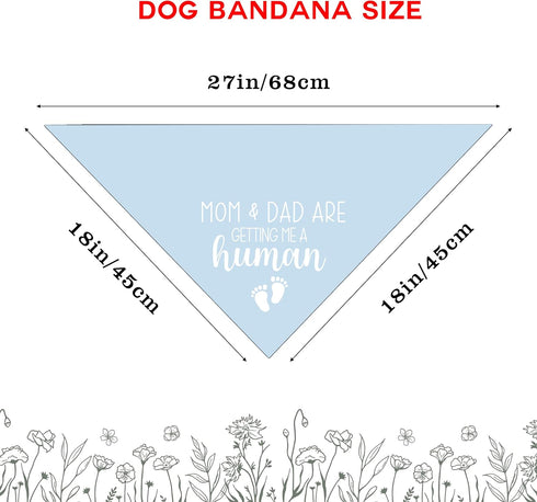 Blue Dog Bandana Baby Announcement Dog Pregnancy Announcement Bandana for Grandparents Pregnancy Gender Reveal Dog