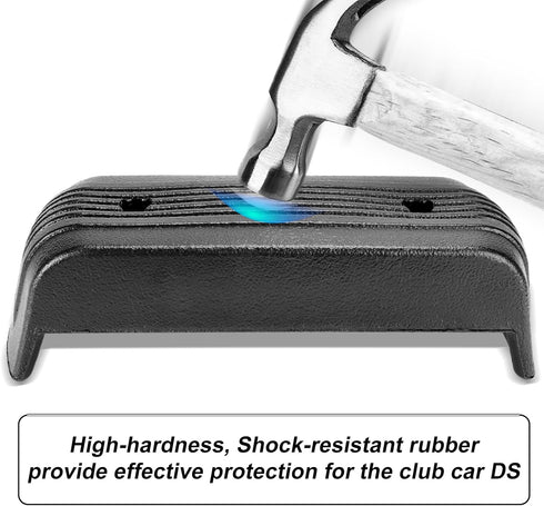 Roykaw Golf Cart Front Bumper with Bolts, Fits Club Car DS Gas and Electric 1993-Up, Durable Black Bumper