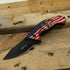 MTech USA MT-A1025A Spring Assist Folding Knife, Black Straight Edge Blade, American Flag Handle, 4.75-Inch Closed by MTECH USA