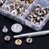 Swpeet 120Pcs Silver Fastener Screw Snaps with 1Pcs Snap Setting Tool Kit for Furniture Canvas Fabric Boats