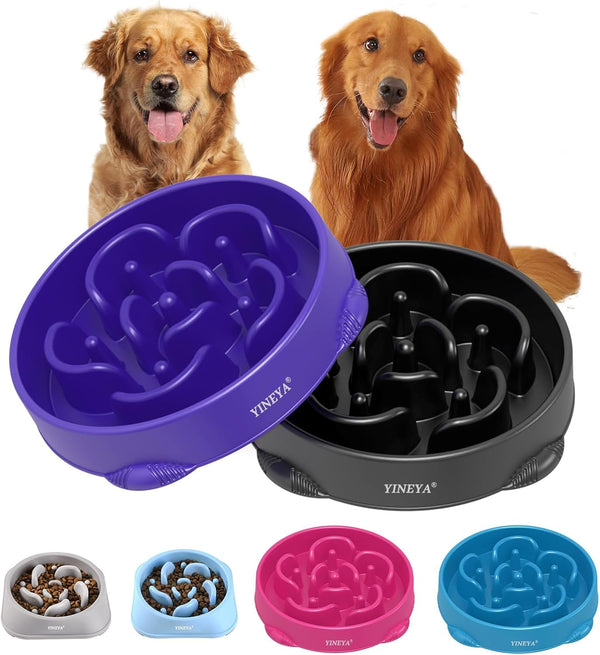 4 Cups Slow Feeder Dog Bowls for Large Breed, Dog Food Puzzle Feeder, Maze Bowl, Slow Eating Dog Puzzle Feeder