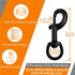 Garwor 3/4" Heavy Duty Swivel Snap Hooks Black Electrophoresis Coating, 4Pcs Dog Leash Clips Trigger Snaps Dog Leash Hook Key Chain for Linking Pet Leash Flag Hooks