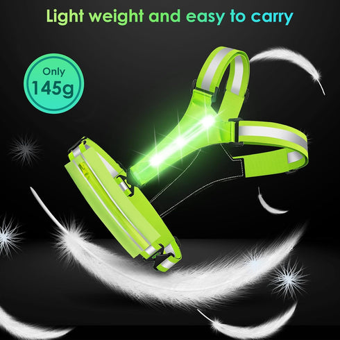 LED Reflective Light Up Safety Running Vest - High Visible Adjustable Gear for Biking, Walking at Night