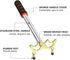 Skylety Pool Cue Snooker Stick - Retractable Billiards Cue Rest with Removable Brass Bridge Head