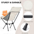 Backpacking Lightweight Camping Chair with Side Pocket for Adults, Folding High Back Camp Beach Chair, Portable