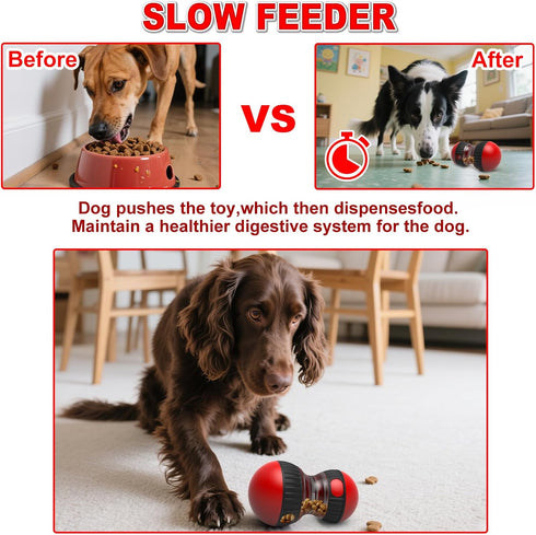 Dog Treat Dispenser Toy Interactive Dog Puzzle Toys Dogs Puzzles Feeder Slow Feeding Treat Dispensing Ball Food