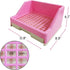 kathson Rabbit Litter Box Trainer Small Animal Potty Corner Toilet with Drawer Pet Cage Pan Litter Bedding Box