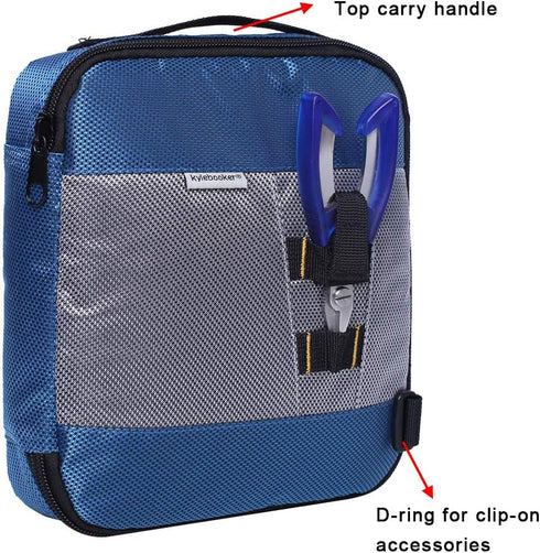 Kylebooker Soft Plastic Bait Storage Binders Organizer for Saltwater Fishing Lure Tackle Binder Bag