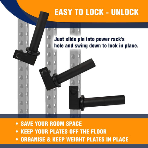 Yes4All J-Hooks 2x2, Weight Holder Attachment 2x2 & Squat Rack Spotter Arms 2x2 / Combo Power Rack Accessories