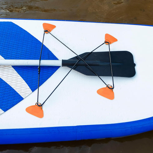 X AUTOHAUX 4 Pcs D Ring Patch PVC Stainless Steel Triangle Shape D Ring Pad for Inflatable Boat, Kayak, Canoe Deck