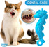 Ronton Cat Toothbrush Catnip Toy, Durable Hard Rubber Dental Care, Interactive Chew Toy (1 Pack - Seahorse)