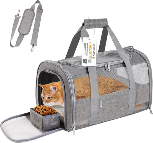 Soft Sided Cat Carrier for Small Cats Puppies up to 15 Lbs,