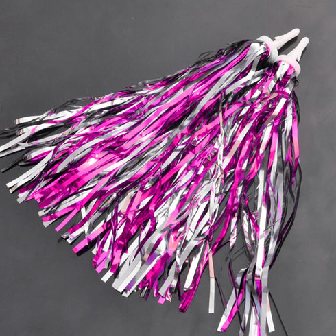 Kids Bicycle Handlebar Streamers, Sparkle Tassel Ribbon for Girls and Boys in Hot Pink