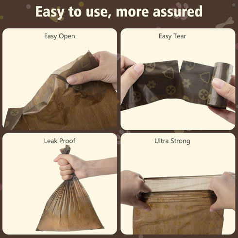 270 Count 18 DBFAIRY Dog Poop Bags, Pet Waste Bags Strong Thick, Leak Proof and Portable Poop Bags Refill Rolls