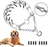 Dog Prong Collar with Quick Release Clip, Adjustable Stainless Steel Links with Rubber Tips, Choke Collar