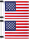 TOBWOLF 2PCS 12" x 18" Golf Cart Flags - Easy Installation Embroidery American Flags with Elastic Strap Bracket