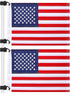 TOBWOLF 2PCS 12" x 18" Golf Cart Flags - Easy Installation Embroidery American Flags with Elastic Strap Bracket