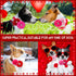 20pcs Pink Rose Red Pet Dog Collar Attachment Flower Bows, Slide Small Dog Collar Bowties, Removable Dog Bowties for Holiday Festival Valentine's Day Dog Collar Grooming Accessories