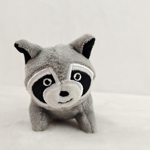 4 Glow Pups Hide and Seek Dog Toy, Interactive Plush Raccoon in Tree Burrow, Squeaky Woodland Style Dog Toys for Small