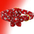 Elegant little tail Dog Collar with Flower, Christmas Flower Dog Collar for X-Small Dogs, Holiday Pet Collar