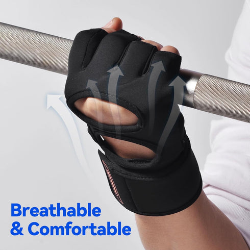 JOBGAIN Workout Gloves for Men and Women, Gym Weight Lifting Padded Gloves with Wrist Wrap Support, Full Palm