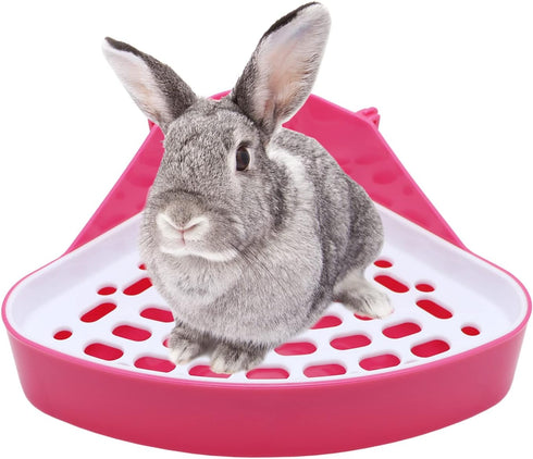 Litewoo Rabbit Litter Box Toilet Bunny Corner Litter Pan Pet Toilet Potty