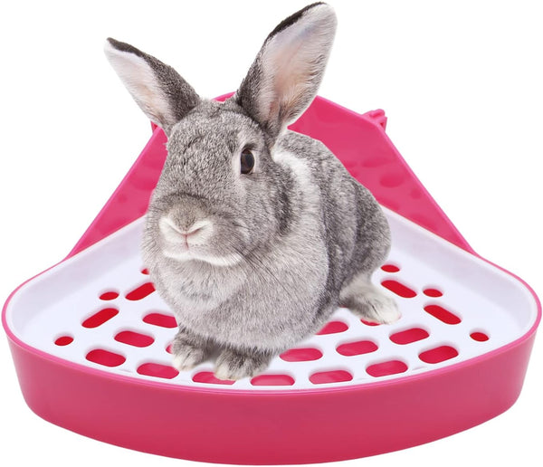 Litewoo Rabbit Litter Box Toilet Bunny Corner Litter Pan Pet Toilet Potty