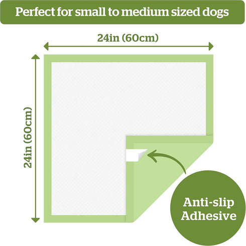 Pogi's Dog Training Pads with Adhesive Tabs (20-Count) - Large Earth-Friendly Puppy Pee Pads