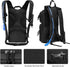 MOSISO Tactical Hydration Pack Backpack with 3L Bladder & Elastic Cord Strap for Outdoor Sports, Black
