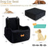 KEELUXE 2 30lb 2 Dog Car Seat for Small Dogs, Dog Booster Seat Filling in Thick Memory Foam with Safety Leashes