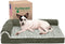 Furhaven Memory Foam Dog Bed for Medium/Small Dogs, Washable Cover & Removable Bolsters, Up to 35 lbs - Dark Sage,