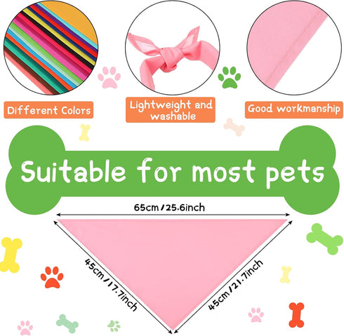 100 Pets(25.6 17.7 17.7 Inch) Kacctyen Pieces Dog Bandanas Bulk Plain Blank Heat Transfer Triangle Dog Bibs Washable