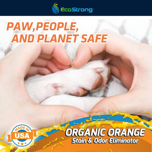 Orange Odor Eliminator, Pet Odor Deodorizer for Strong Odor, Enzyme Stain Cleaner for Cats, Dogs, and Pets