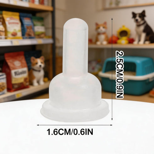 TUESMEILL 40 Pack Kitten Bottle Nipples, Silicone Pet Nursing Nipples Replacement Pacifiers for Small Animals Newborn
