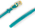 OOPSDOGGY Reflective Rolled Leather Dog Collar for Medium Dogs - Adjustable Soft Padded Collar (M, 12"-15", Teal)