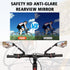 Retractable Bike Handlebar Rear View Mirrors 2 Pack - 360° Adjustable Anti-Glare Glass Lens for Bicycle