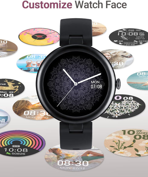 SHANG WING Smart Watch for Women Waterproof, Round Women's Watch Compatible with iPhone Android Phones Fitness Tracker