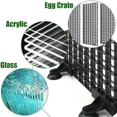 10 Pieces Black Aquarium Divider Suction Cup Clips, Plastic Mesh Board Isolation Holders for Fish Tank
