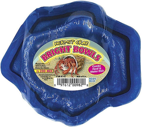 Zoo Med Hermit Crab Bright Bowl, Blue