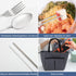 Portable Travel Cutlery Set, 18/8 Stainless Steel Reusable Fork, Spoon, and Knife for Camping