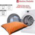 Majestic Pet Large Rectangle Dog Bed, 46 x 35 Inch Villa Orange, Washable Non Slip Comfy Pet Bed for Sleeping