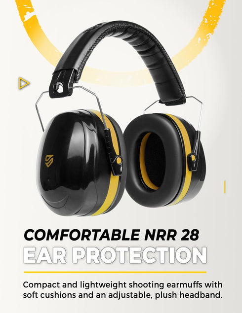 TradeSmart High-Performance Earmuffs for Shooting Range, Shooting Eye Protection Glasses + Firearm Confidence Course