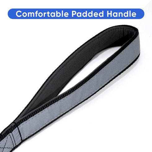 Pawtitas Double Handle Heavy Duty Dog Leash for Training, No Pull Leashes for Medium and Large Dogs - Black