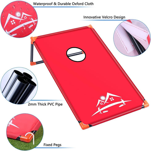 3x2 Set 8 Set Sets NZQXJXZ ft Cornhole Board with Bean Bags and Carrying Bag, Outdoor Toss Game for Kids and Adults