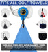 Magnetic Clip for Golf Towel, Removable Industrial Magnetic Accessories for Strong Hold to Golf Carts or Clubs (2, Blue)
