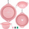 Lucky Love Dog Travel Bowl, Collapsible Compact Water Dish, Rose