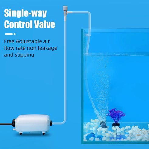 AQUANEAT 20PCS Aquarium Control Valve, 2 Way Valves for 3/16" Airline Tubing, Plastic Air Regulator for Aquarium